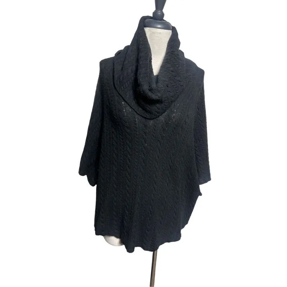 Joie Black Wing Sleeve Cowl Neck Wool & Cashmere Sweater Size XS